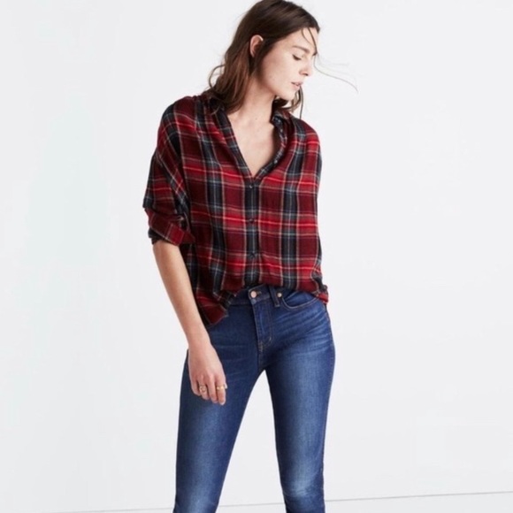 Madewell Tops - Madewell Central Plaid Flannel Shirt